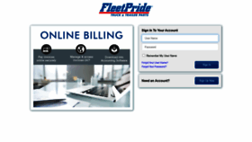 What Fleetpride.billtrust.com website looked like in 2020 (3 years ago)