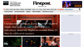 What Firstpost.in website looked like in 2020 (3 years ago)