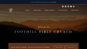 What Foothillbiblechurch.org website looked like in 2020 (4 years ago)