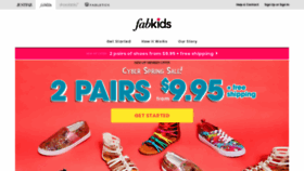 What Fabkids.com website looked like in 2020 (3 years ago)