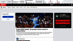 What Fantasy.espn.com website looked like in 2020 (3 years ago)