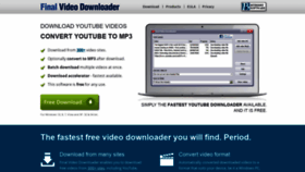 What Finalvideodownloader.com website looked like in 2020 (3 years ago)