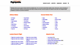 What Flightpedia.org website looked like in 2020 (5 years ago)