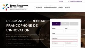 What Francophonieinnovation.org website looked like in 2020 (3 years ago)