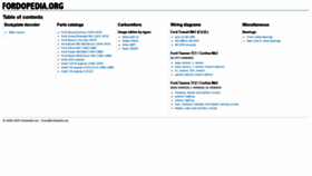What Fordopedia.org website looked like in 2020 (3 years ago)