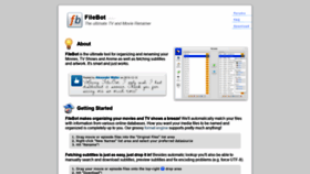 What Filebot.net website looked like in 2020 (3 years ago)