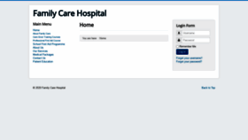 What Familycarehospital.com website looked like in 2020 (3 years ago)