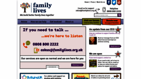 What Familylives.org.uk website looked like in 2020 (3 years ago)