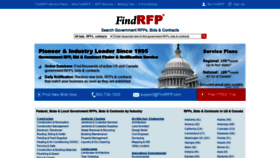 What Findrfp.com website looked like in 2020 (3 years ago)