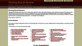 What Flooringbrandsreview.com website looked like in 2020 (3 years ago)
