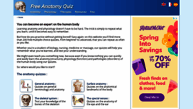 What Free-anatomy-quiz.com website looked like in 2020 (3 years ago)