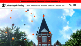 What Findlay.edu website looked like in 2020 (3 years ago)