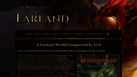 What Farlandworld.com website looked like in 2020 (3 years ago)