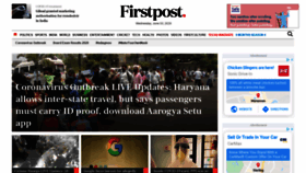 What Firstpost.com website looked like in 2020 (3 years ago)