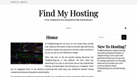 What Findmyhosting.com website looked like in 2020 (3 years ago)