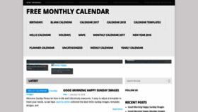 What Freemonthlycalender.com website looked like in 2020 (3 years ago)