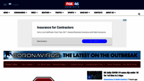 What Fox46.com website looked like in 2020 (3 years ago)
