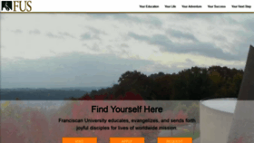 What Franciscan.university website looked like in 2020 (3 years ago)