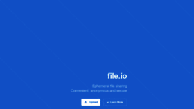 What File.io website looked like in 2020 (3 years ago)