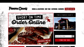 What Famousdaves.com website looked like in 2020 (3 years ago)
