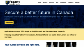 What Fogartylaw.ca website looked like in 2020 (3 years ago)