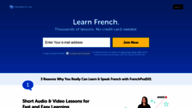 What Frenchpod101.com website looked like in 2020 (3 years ago)