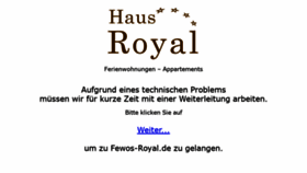 What Fewos-royal.de website looked like in 2020 (3 years ago)