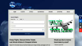 What Flyforless.ca website looked like in 2020 (3 years ago)