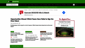 What Fangraphs.com website looked like in 2020 (3 years ago)