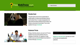 What Freekidstrivia.com website looked like in 2020 (3 years ago)