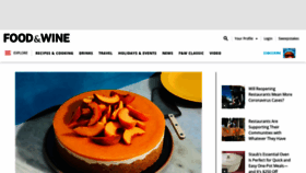 What Foodandwine.com website looked like in 2020 (3 years ago)