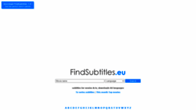What Findsubtitles.eu website looked like in 2020 (3 years ago)