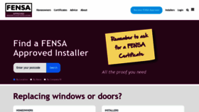 What Fensa.org.uk website looked like in 2020 (3 years ago)
