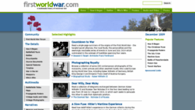 What Firstworldwar.com website looked like in 2020 (3 years ago)