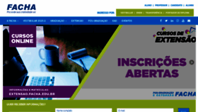 What Facha.edu.br website looked like in 2020 (3 years ago)