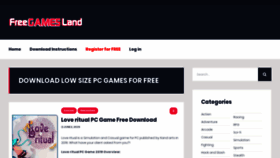 What Freegamesland.net website looked like in 2020 (3 years ago)