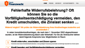 What Finanzwacht.de website looked like in 2020 (3 years ago)