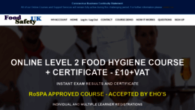 What Food-safety.org.uk website looked like in 2020 (3 years ago)