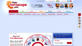 What Free-horoscope.com website looked like in 2020 (3 years ago)