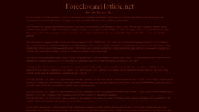What Foreclosurehotline.net website looked like in 2020 (3 years ago)