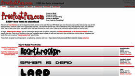 What Freefontfun.com website looked like in 2020 (3 years ago)