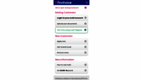 What Finchoice.mobi website looked like in 2020 (3 years ago)