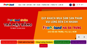 What Funnyland.vn website looked like in 2020 (3 years ago)