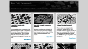 What Freedailycrosswords.com website looked like in 2020 (3 years ago)