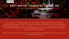 What Fbcsavage.org website looked like in 2020 (3 years ago)
