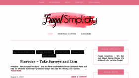 What Frugalsimplicity.com website looked like in 2020 (3 years ago)