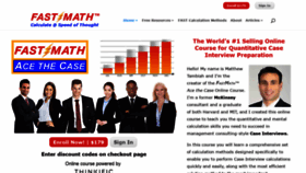 What Fastmath.net website looked like in 2020 (3 years ago)