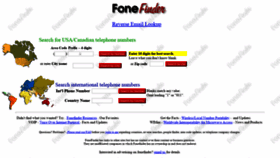 What Fonefinder.net website looked like in 2020 (3 years ago)