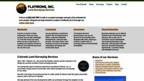 What Flatironsinc.com website looked like in 2020 (3 years ago)