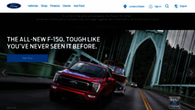 What Ford.com website looked like in 2020 (3 years ago)